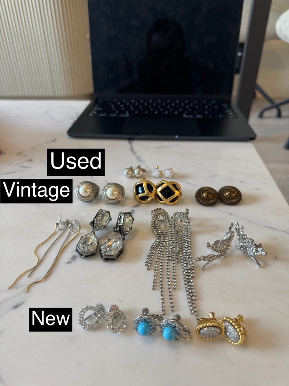 12 piece ear clip-ons clippers set. New. Oscar de la renta. Jan Michaels